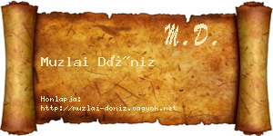 Muzlai Döniz névjegykártya